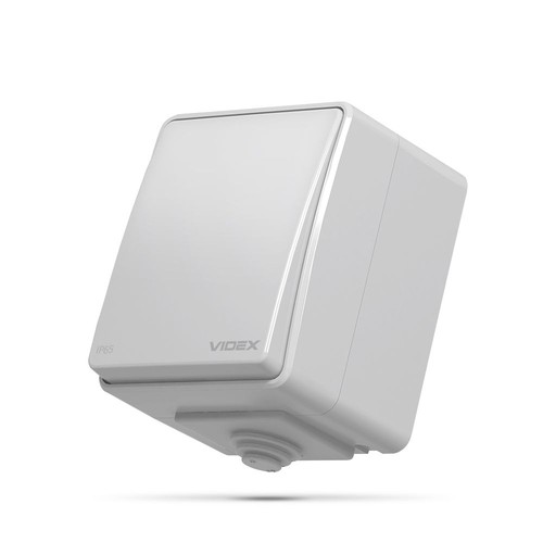 Utomhus 1-kanals strömbrytare - IP65, 73x63mm, grå