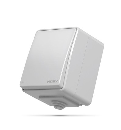 1-kanaals buitenschakelaar - IP65, 73x63mm, grijs