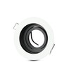 GU10 indbygningsspot - Rund, hvid, aluminium, hul: Ø90 mm, mål: Ø100 mm, uden lyskilde