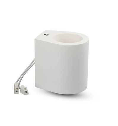 Spot en saillie G9 en plâtre, rond - Blanc, max 25W, IP20 intérieur, sans source lumineuse