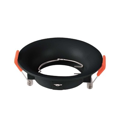 Spot encastrable GU10 - Rond, noir, IP20, sans source lumineuse