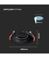 Spot encastrable GU10 - Rond, noir, IP20, sans source lumineuse