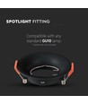 Spot encastrable GU10 - Rond, noir, IP20, sans source lumineuse