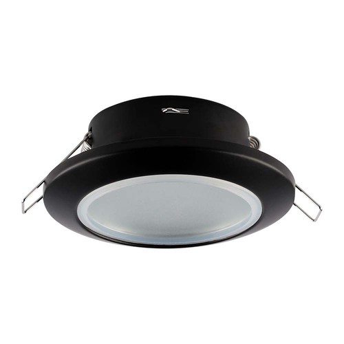 Spot encastrable noir pour GU10/MR16 - D: 9,25cm, intérieur et extérieur