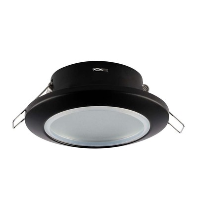 Spot encastrable noir pour GU10/MR16 - D: 9,25cm, intérieur et extérieur