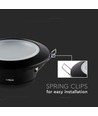 Spot encastrable noir pour GU10/MR16 - D: 9,25cm, intérieur et extérieur