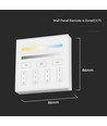 4-zone WiFi/WLAN touch panel voor LED strips - 12V/24V, wit, 86x86mm, voor single color en CCT