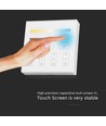 4-zone WiFi/WLAN touch panel til LED strips - 12V/24V, hvid, 86x86mm, til single color og CCT