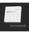 4-sone WiFi/WLAN touch panel til LED strips - 12V/24V, hvit, 86x86mm, til single color og CCT