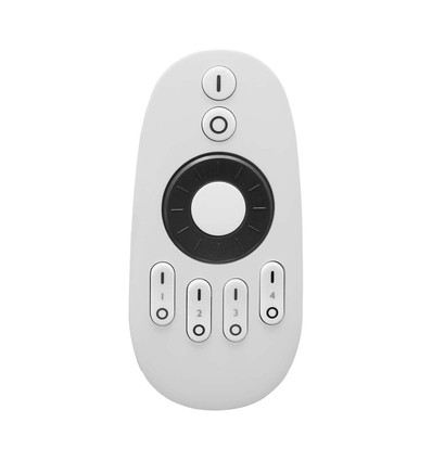 4-zoners RF fjärrkontroll för LED strips - 2.4GHz, räckvidd upp till 30m, vit, 4 zoner