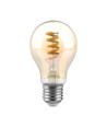 Ampoule LED E27 4W - Filament spirale, verre ambré, 1800K