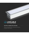 Luminaire encastré linéaire LED 120cm 40W - Samsung LED chip, 120cm, argent, garantie 5 ans