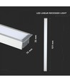 Luminaire encastré linéaire LED 120cm 40W - Samsung LED chip, 120cm, argent, garantie 5 ans