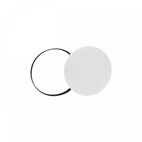 24W Nymphea Black&White Rings LED loftlampe med sensor - CCT, IP54, Ø32cm, sort/hvid kant