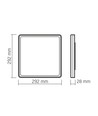 24W LED loftslampe, sort - 4000K, IP20 indendørs, Ra 88