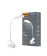6W LED dæmpbar skrivebordslampe med klemme - Helsinki, 370lm, 3-trin CCT, hvid, 120° lysvinkel