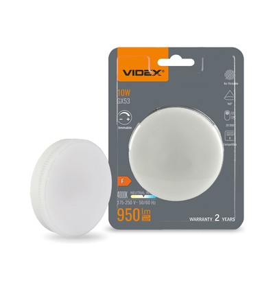 Ampoule LED GX53 10W dimmable - 1000lm, 4000K, 140 degrés