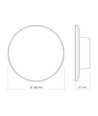 Applique murale LED ronde Dome 12W - IP65, CCT, noir