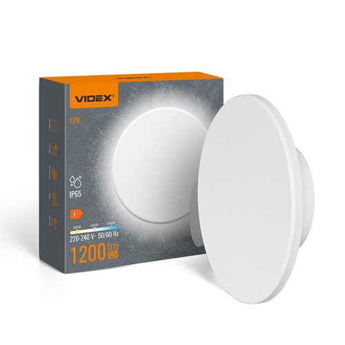 Dome 12W rund LED væglampe - IP65, CCT, hvid