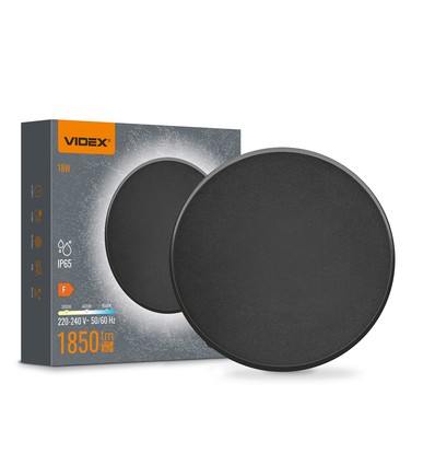 Hublot LED 18W mur/plafond - IP65, CCT, 1850lm, noir, Bulkhead