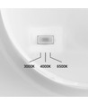 Dome 18W rund LED væglampe - IP65, CCT, hvid