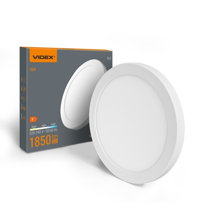 18W LED taklampe, CCT - 103lm/W, IP21, 21,7x21,7cm, hvit kant, justerbar lysfarge, innfelt/utenpåliggende