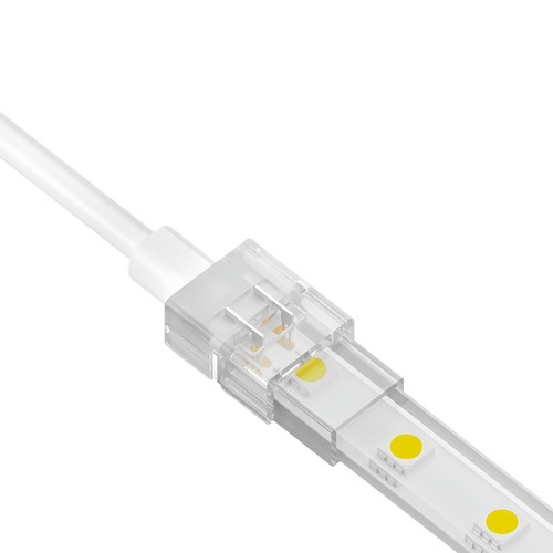 Connecteur de démarrage étanche pour bande LED - 10mm, couleur unie, IP68, 5V-24V