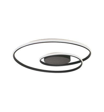 60cm 48W dæmpbar LED designer loftslampe - 5150lm, TRIAC dæmpbar, sort kant, Ø60cm, 4000K