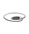 60cm 48W dæmpbar LED designer loftslampe - 5150lm, TRIAC dæmpbar, sort kant, Ø60cm, 4000K