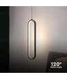 13W designer LED plafond - 1500lm, sort metal, varm hvid, inkl. lyskilde