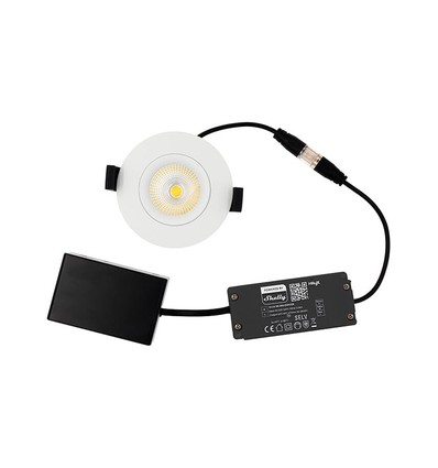 HiluX DS8 Tilt360 - Spot encastré LED intelligent Shelly, RA95, 2200-6500K, Blanc