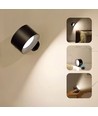 4,5W Oplaadbare wandlamp CCT - IP20, rond, mat zwart, 360° draaibaar, incl. lichtbron en afstandsbediening