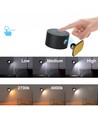 4,5W Oplaadbare wandlamp CCT - IP20, rond, mat zwart, 360° draaibaar, incl. lichtbron en afstandsbediening