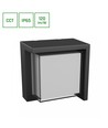 Applique murale 10W Verto Square Edge CCT - 120lm/W, IP65, noir, 3-CCT, 160x160mm