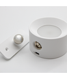4,5W Oplaadbare wandlamp CCT - IP20, rond, wit, 360° draaibaar, incl. lichtbron en afstandsbediening