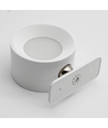 4,5W Oplaadbare wandlamp CCT - IP20, rond, wit, 360° draaibaar, incl. lichtbron en afstandsbediening