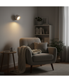 Applique murale rechargeable 4,5W CCT - IP20, ronde, blanche, rotative à 360°, source lumineuse incluse et télécommande