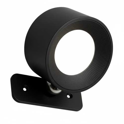 4,5W Oplaadbare wandlamp CCT - IP20, rond, mat zwart, 360° draaibaar, incl. lichtbron en afstandsbediening