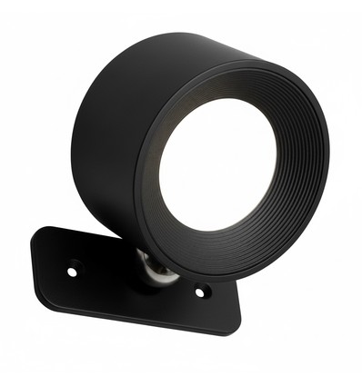 4,5W Oplaadbare wandlamp CCT - IP20, rond, mat zwart, 360° draaibaar, incl. lichtbron en afstandsbediening