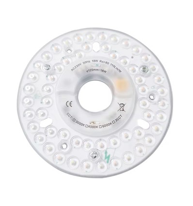 13cm / 18W dimbar LED-innsats med linser - Flimmerfri, erstatter G24, sirkelrør og kompaktrør