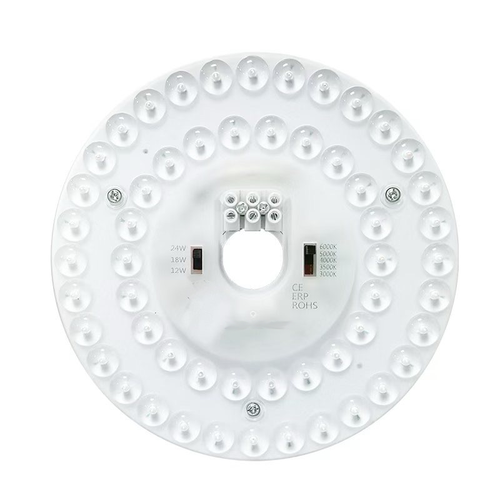 24/18/12W LED insert avec lentilles, sans scintillement - Ø17 cm, CCT au choix, remplace G24, tube circulaire et tube compact