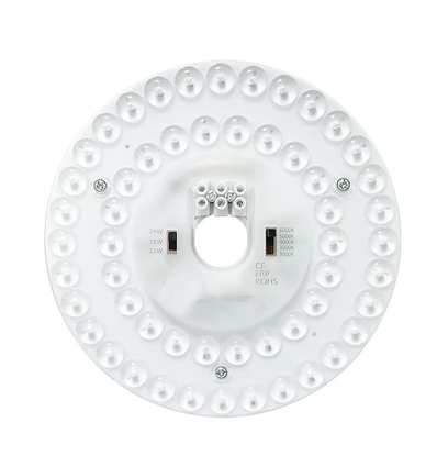 Ø17 cm / 24/18/12W LED-innsats med linser - Flimmerfri, valgfri CCT, erstatter G24, sirkelrør og kompaktrør