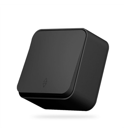 1-kanaals opbouwschakelaar - wisselschakeling, 68x68mm, zwart