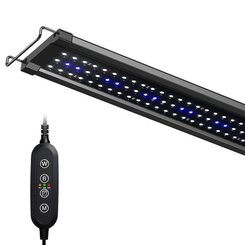 Armature d'aquarium 60-80 cm - 18W LED, blanc/bleu, réglable