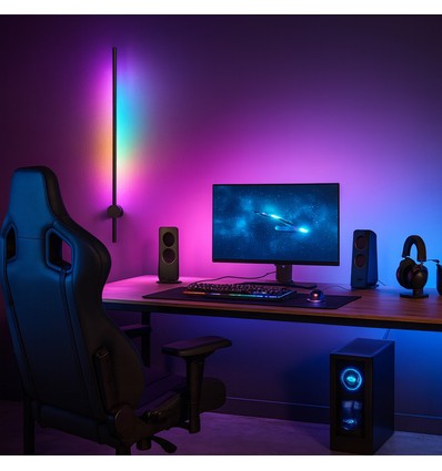 60cm RGBIC justerbar vegglampe - Bluetooth, 5V USB