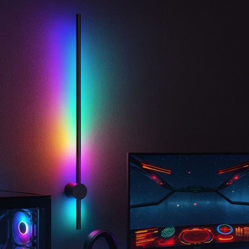 80cm RGBIC justerbar vägglampa - Bluetooth, 5V USB