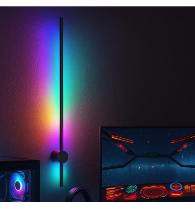 80cm RGBIC verstelbare wandlamp - Bluetooth, 5V USB