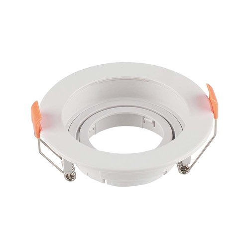 Spot encastrable GU10 - Rond, blanc, IP20, perçage : Ø8,5 cm, dim : Ø10,2 cm, sans source lumineuse