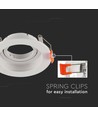 GU10 inbouwspot - Rond, wit, IP20, gat: Ø8,5 cm, afm: Ø10,2 cm, zonder lichtbron