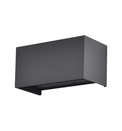 Applique murale extérieure LED 24W - IP65, noir, 2720lm, éclairage haut/bas, 4000K, rectangulaire